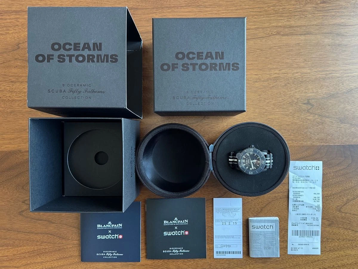 Blancpain x Swatch Ocean of Storms Fifty Fathoms SO35B400 From JPN 