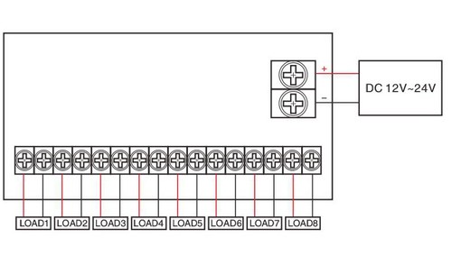 Modulo Fusibile Circuito 8 Vie DC12V-24V Scheda PCB Prevenire Blocco Bruciare - Foto 4 di 4