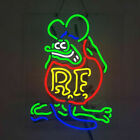 Rat Fink Rf Hot Rod Garage Acrylic 20"x16" Neon Sign Light Lamp Bar Open Display