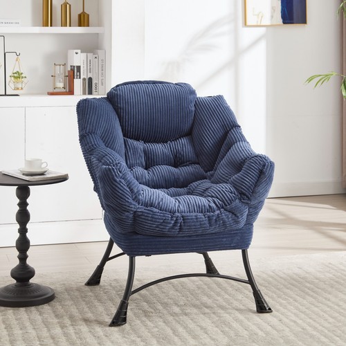 Sillón Lazy Accent con otomano salón cómodo reposabrazos bolsillo lateral - Imagen 6 de 17