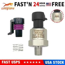 100PSI Stainless Fuel Oil MAP AIR Pressure Sensor Sender Connector 1/8" NPT NEW