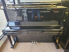 YAMAHA YU1 Upright Piano. Black, Made in Japan 2002. LITTLE & LAMPERT PIANOS.