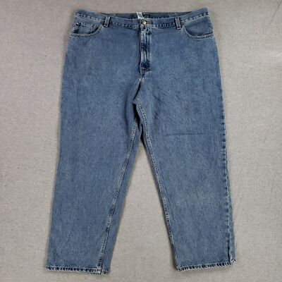 Basic Editions 46x32 Blue Jeans Classic 100% Cotton Denim Heavy Weight Work Pant