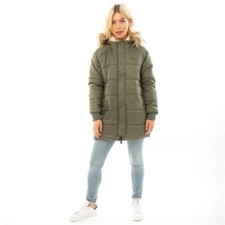 New With Tags Bench Ladies Parka Ariele Hooded Puffa Coat - Khaki Size 16