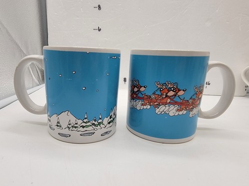 George Good Santa on Bear Sleigh Weihnachtstasse Weihnachtsschlitten Tasse Message Mug - Bild 4 von 7