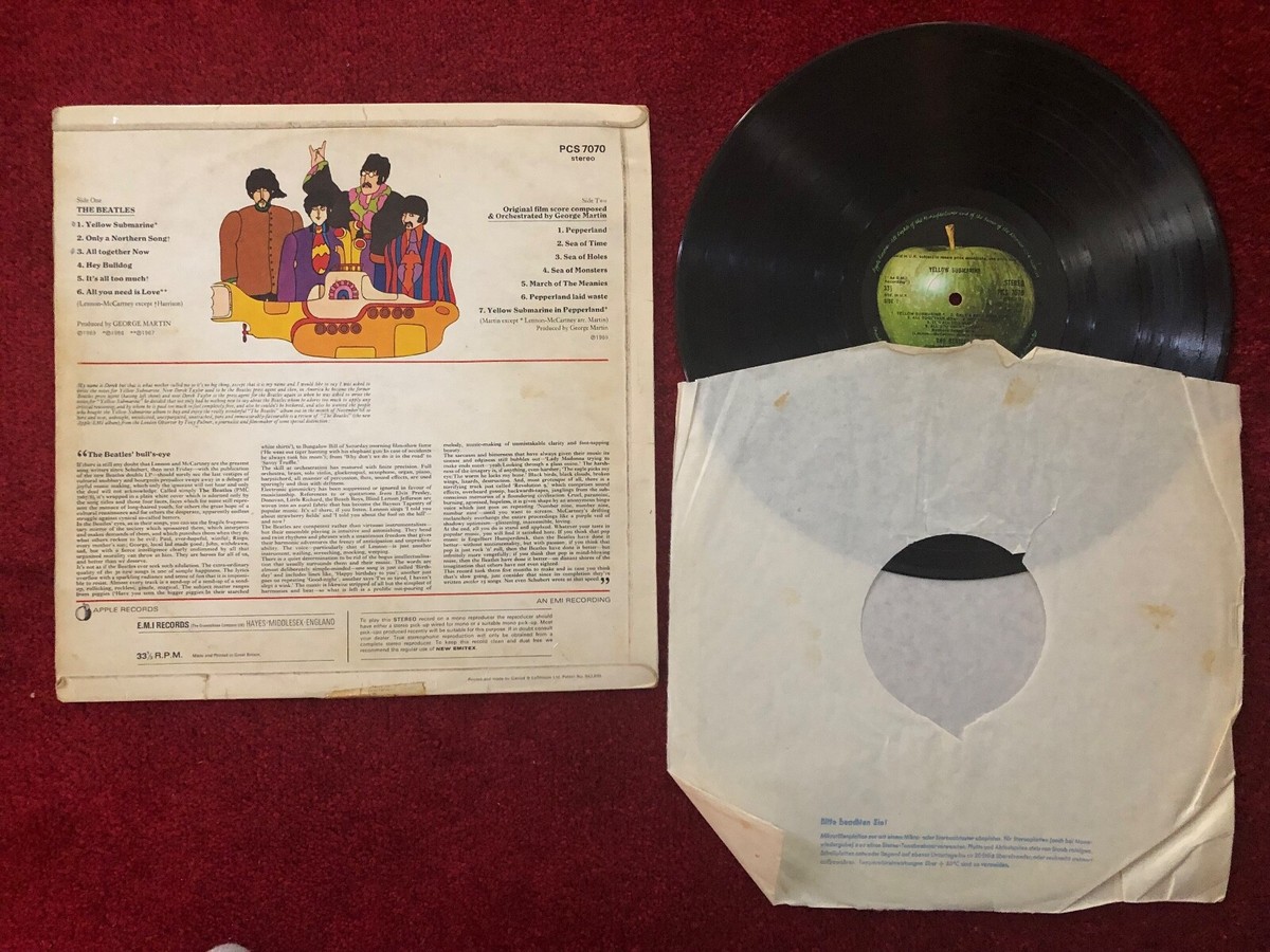 1966 The Beatles - Yellow Submarine (Stereo, PCS7070) | eBay
