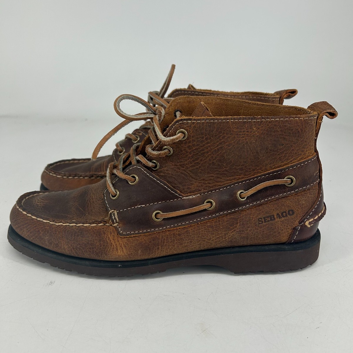 Leather Sebago Vibram Sebago Chukka Boots Mens M Brown Leather