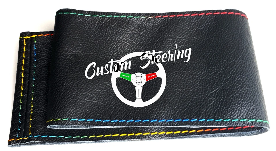 Para VW Golf MK6 08-13 Volante de Cuero Negro Cubierta Harlequin Color Pegatina - Imagen 2 de 4