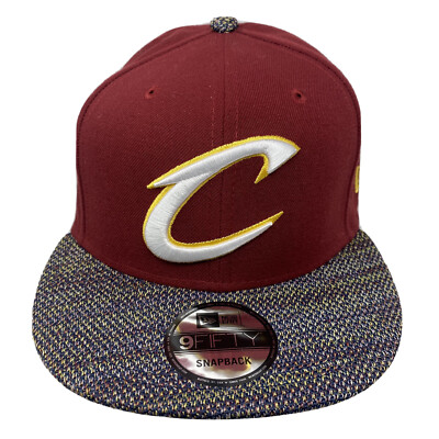 New Era CLEVELAND CAVALIERS 9Fifty 950 Red Woven Visor Snapback Hat Cap NBA 