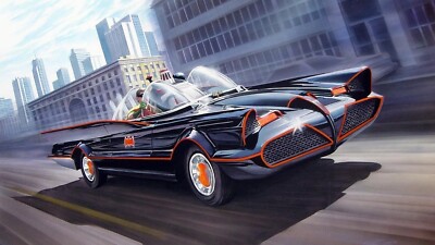 1966 Batman Poster 11X17 Adam West Bruce Wayne Joker Batmobile Gotham City   