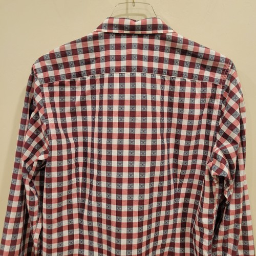 Ted Baker London rot kariertes Button-Down Freizeithemd für Herren Größe 4 Riegelärmel gebraucht, in einwandfreiem Zustand - Bild 5 von 7