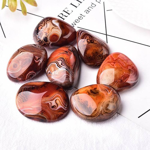 Natural Sardonyx Red Agate Quartz Crystal Carnelian Tumble Stone Generator Reiki - Picture 2 of 24