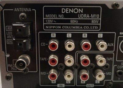デノン DENON チューナーアンプ　UDRA-M10 Denon Personal Component System CD UDCM-M10 cassette DRR-M10