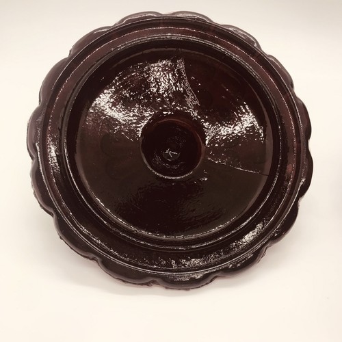 Vintage Amethyst Glass Pine Cone Jar With Lid - Picture 4 of 8