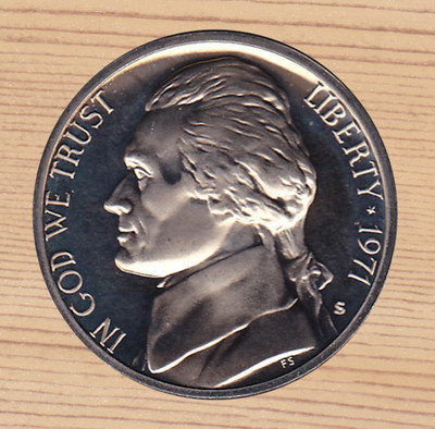 1971-S 5c プルーフ　ジェファーソン　5セント硬貨 1971 S 5¢ JEFFERSON NICKEL - FULL STEPS - Proof Deep Cameo | eBay