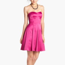  Adrianna Papell Satin HOT PINK SIZE 14 #149 NWT 