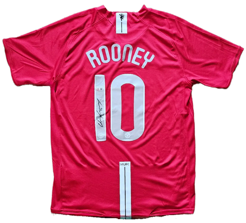 Wayne Rooney 10 Manchester United 2007-2008 - Signed Football Shirt | UCL Winner