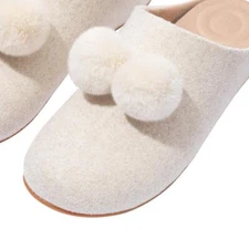 FitFlop Womens Clog Slippers Chrissie Pompom NEW Choose color and size