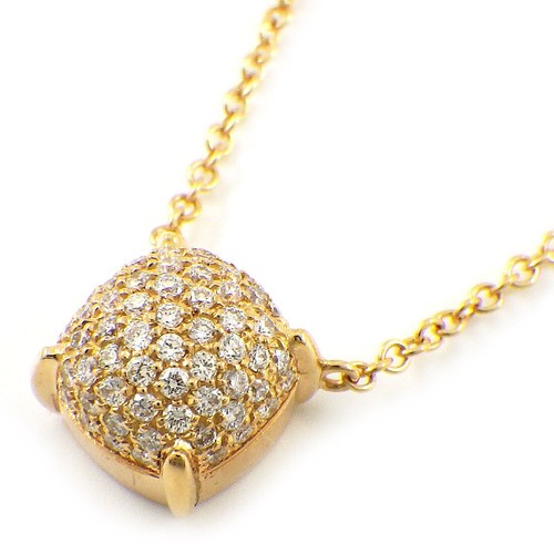 Tiffany & Co. Necklace Sugar Stacks Paloma Picasso Pave Diamond 750RG