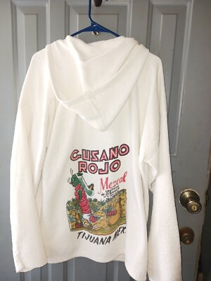 Adult L/XL White Baha Drug Rag Tijuana Tequila Print