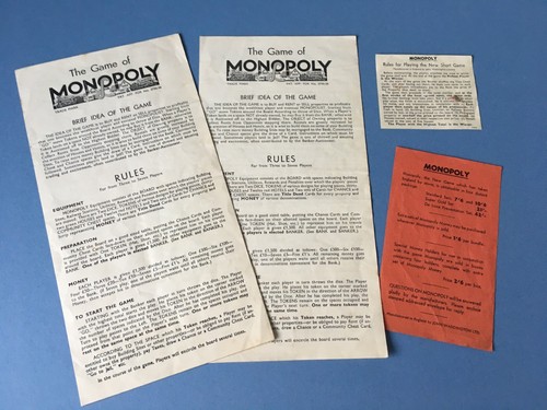 Caja Negra Larga Monopoly Vintage, Juego Waddingtons, Completo 19 - Imagen 4 de 11