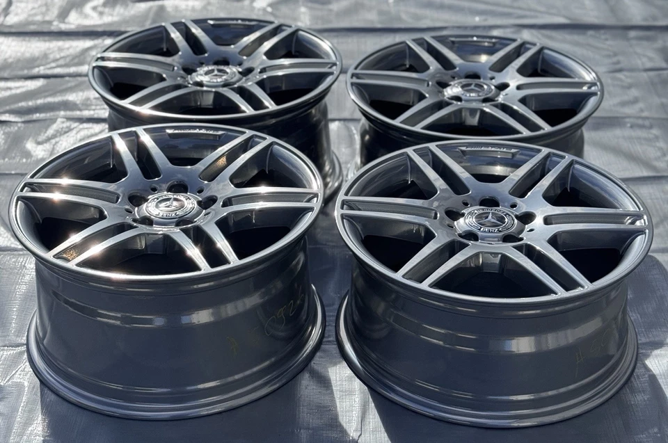 4x Original Mercedes 17 Zoll AMG Felgen 7,5J + 8,5J W204 S204 C204 W209 R171 TOP - Bild 2 von 4