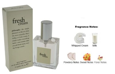 Philosophy FRESH CREAM Spray Fragrance Eau de Toilette Spray 0.50 OZ. SEALED BOX