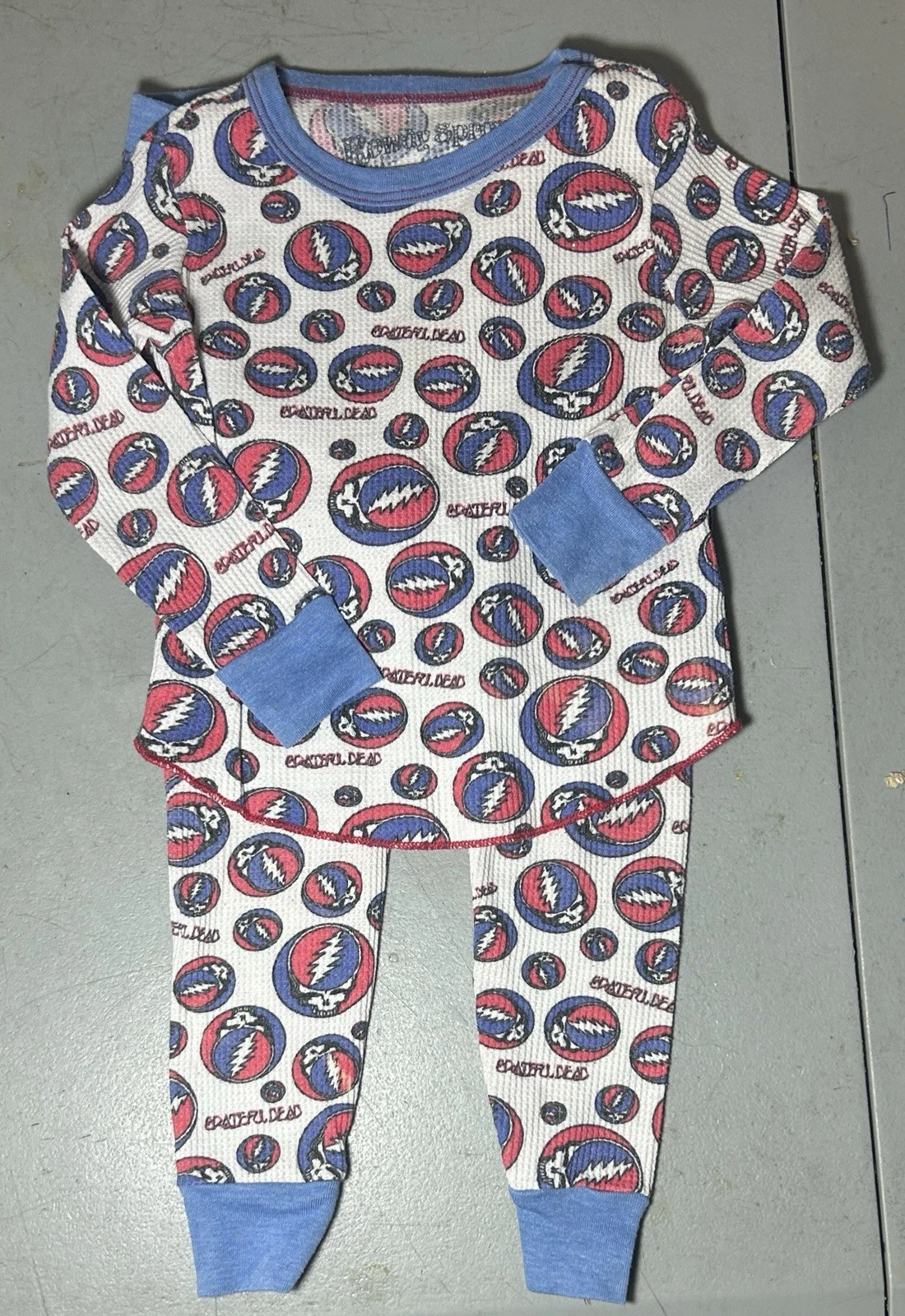 RARE Rowdy Sprout Grateful Dead 2 Piece PJs Pajamas Outfit Toddler Kids 2T Clean