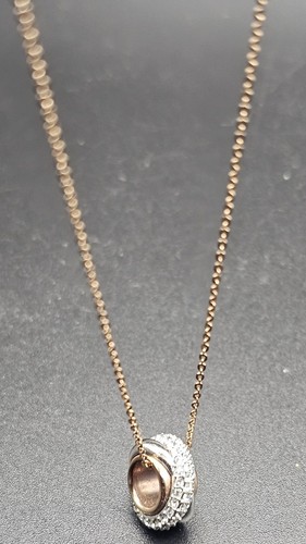 Swarovski Gold Colour Crystal Long Chain Necklace - Picture 6 of 8