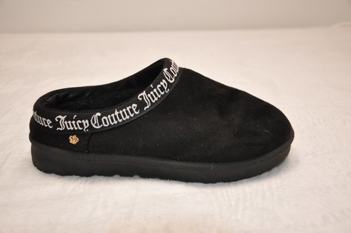 Juicy Couture Shoes Womens Size 9 Slip On Slippers Fuzzy Indoor Outdoor Crown - Picture 7 of 15
