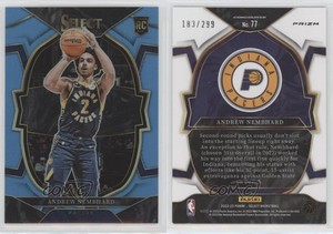 2022 Panini Select Concourse Light Blue Prizm /299 Andrew Nembhard #77 Rookie RC