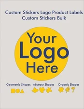 Custom Stickers Logo Product Label Bulk Decal Vinyl Water & Scratch Resistant