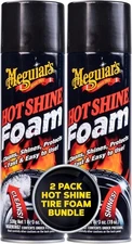 (2 Pack) Meguiar's Hot Shine Tire Foam, G13919, 19 oz, Aerosol, Easy Spray Foam