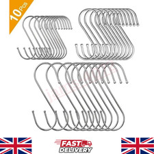 10pcs Stainless Steel S Shaped Hook Kitchen Bathroom Clothing Hooks