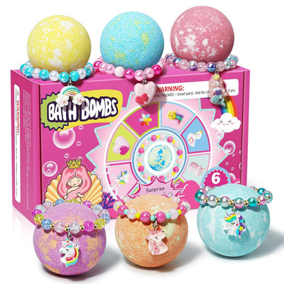 Unicorn Bath Bombs for Kids Girls with Bracelet Inside,Bubble Bath Toys Birthday