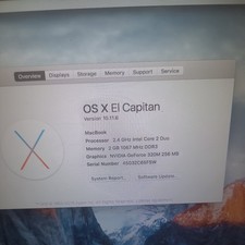 Apple MacBook Core 2 Duo 2.26 13" Unibody Late 2009 4GB RAM 250GB SSD