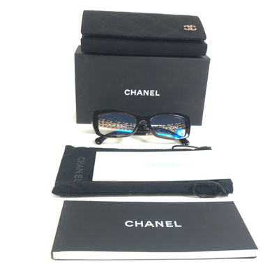 Chanel Eyeglasses Frames 3484-S-A c.714/SB Dark Havana Gold Asian