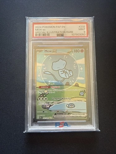 MEW EX Mint PSA9 (Bubble Mew) SIR 232/091: SV Paldean Fates Rare Holo