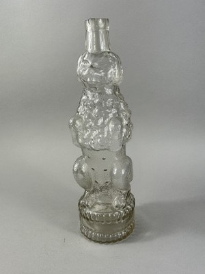 Antike Pressglas Hund Schnapsflasche um 1900 - 32 cm Neuheit Karaffe