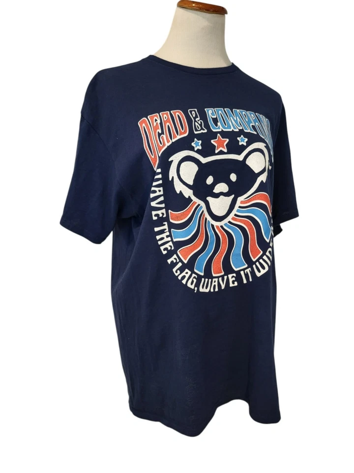 Camiseta Dead and Company Grateful Dead Verano 2018 Tour Roja Blanca Azul Talla L Foto 4 de 4