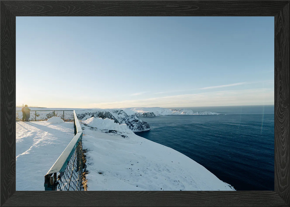 Winter at Nordkapp: arte de pared enmarcado norte de Europa póster lienzo impresión cuadro
