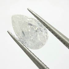 GIA 1.41ct Fancy White Natural Diamond Pear Modified Brilliant Pear Shape Loose 1863.87 per carat