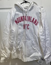 NEW Womens Russell Athletic Full Zip Hoodie ladies Sz Small, White MATC