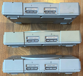 Big PlayStation Lot 3 PS1 Consoles 6 PS1 Controllers 8 PS2 Controllers For Parts