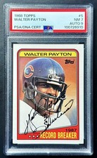 1988 Topps WALTER PAYTON #5 ON-CARD AUTO w/ 