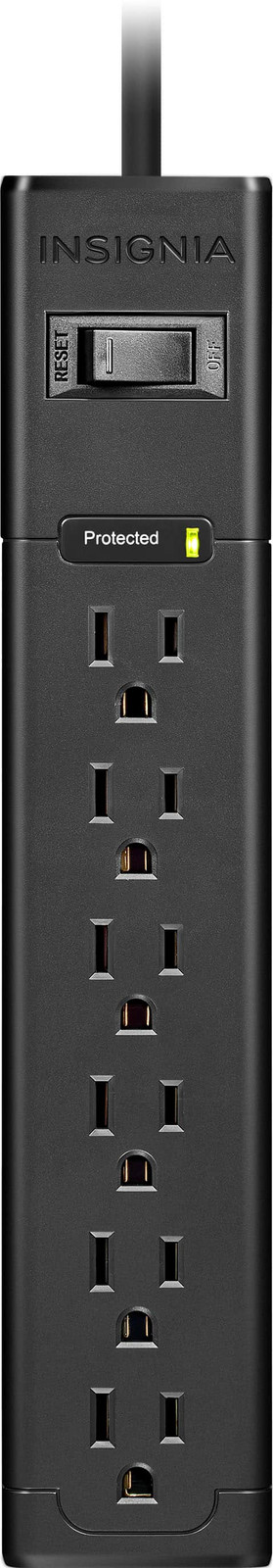 Insignia- Защита от перенапряжения мощностью 1080 джоулей на 6 розеток - Черный