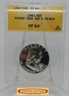 1961 DDR DIE 4 FS-803 Franklin Silver Proof  50C, ANACS PF 64 - #B55022