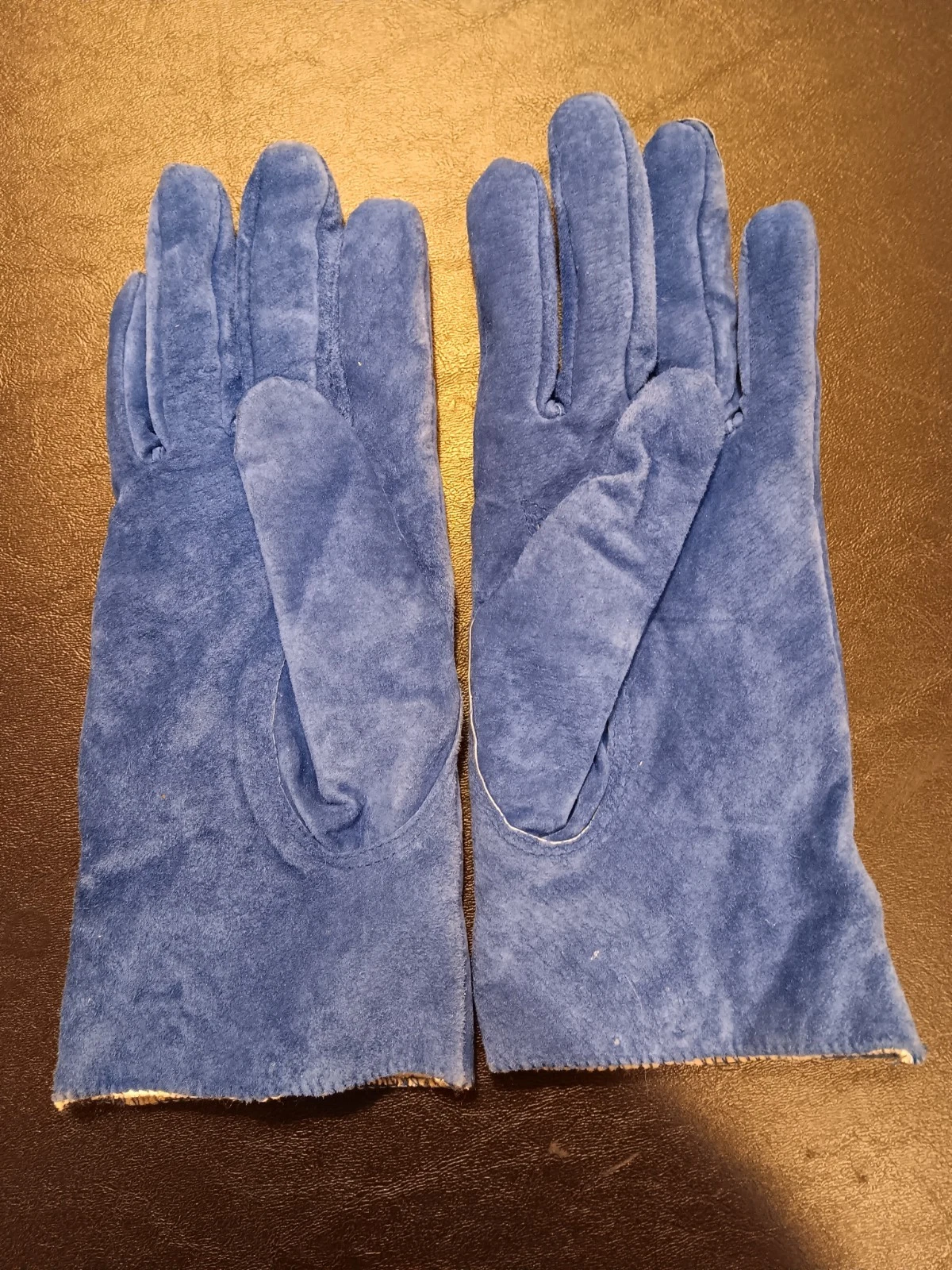 Women's Genuine Leather Driving Gloves Thinsulate Insulated Winter Warm Blue