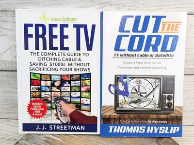 Lot of 2 PB Books Cut The Cord & Free TV: Guide to Ditching Cable