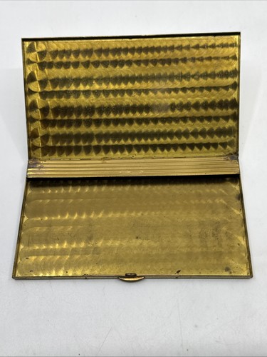 Portasigarette vintage Wadsworth ottone inciso militare Germania 1952-55 - Foto 7 di 9